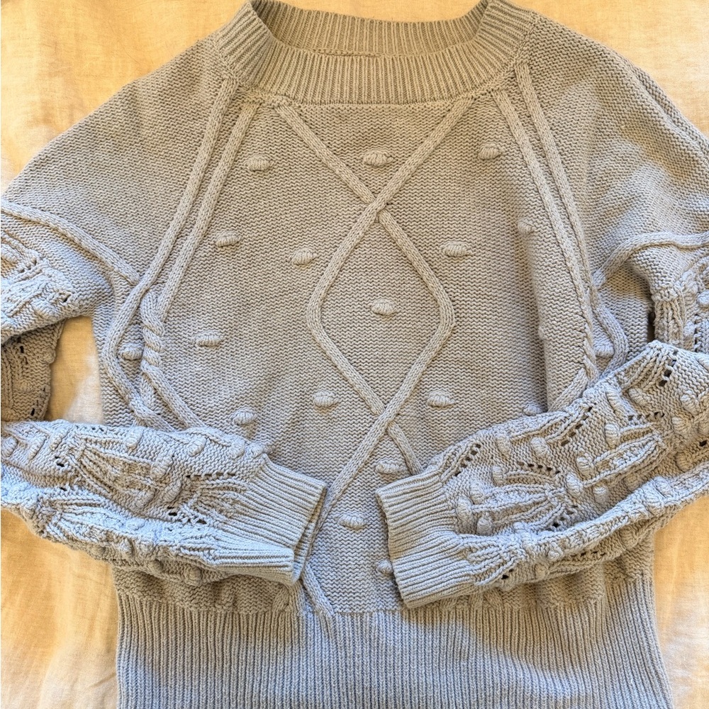 Aqua Light Gray Women's Sweater